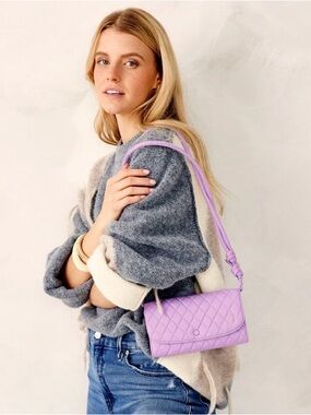 Vera Bradley Wildwood Wallet Crossbody Purple Rhapsody Premium Cotton